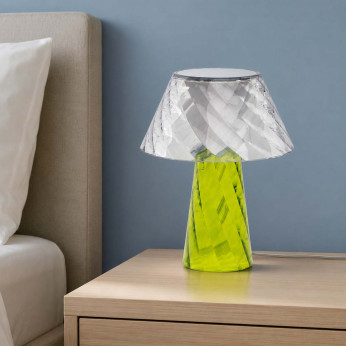 Emporium Abat jour moderna in plexiglass con paralume sfaccettato Tata