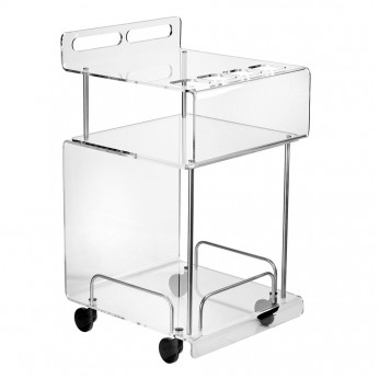Emporium Carrello da cucina su ruote con struttura in plexiglass Ondina