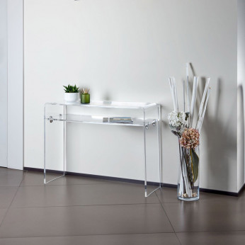 Emporium Consolle per ingresso in plexiglass grande con mensola dal design moderno Armonia