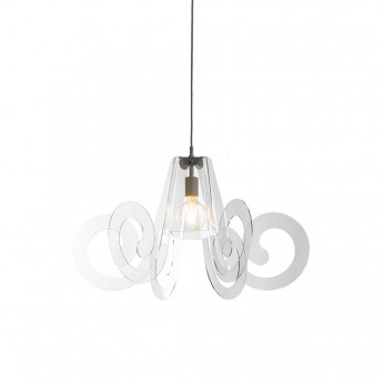 Emporium Lampada a sospensione con diffusore in plexiglass Ricciolo