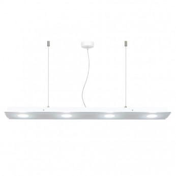 Emporium Lampada a sospensione con diffusore rettangolare moderno in plexiglass a 4 luci Domino