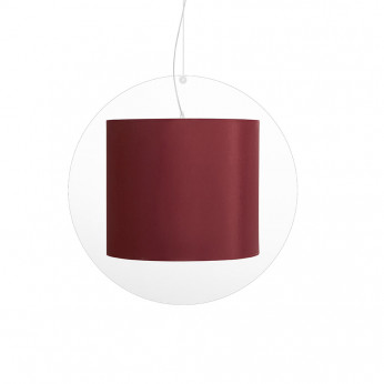 Emporium Lampada a sospensione in plexiglass con diffusore grande ricoperto in tessuto Suri