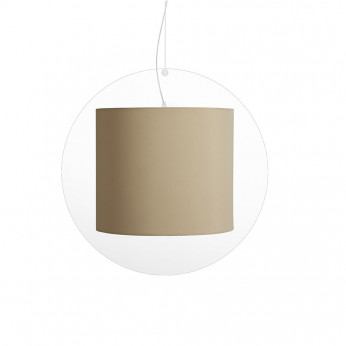 Emporium Lampada a sospensione in plexiglass con diffusore grande ricoperto in tessuto Suri