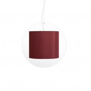 Emporium Lampada a sospensione in plexiglass con diffusore medio ricoperto in tessuto Suri