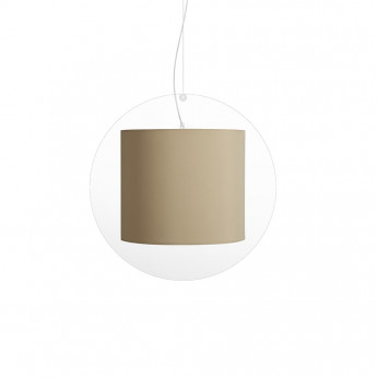 Emporium Lampada a sospensione in plexiglass con diffusore medio ricoperto in tessuto Suri