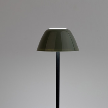 Emporium Lampada da tavolo con struttura in metallo nera e diffusore in PVC Lucienne