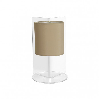 Emporium Lampada da tavolo con struttura in plexiglass e diffusore in tessuto Suri