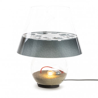 Emporium Lampada da terra da esterno in vetro diffusore in plexiglass grande 1 luce Bonbonne