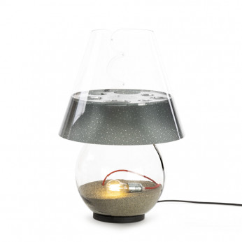 Emporium Lampada da terra da esterno in vetro diffusore in plexiglass piccola 1 luce Bonbonne