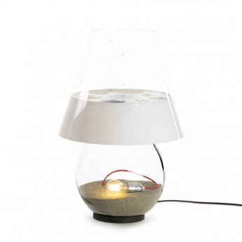 Emporium Lampada da terra da esterno in vetro diffusore in plexiglass piccola 1 luce Bonbonne