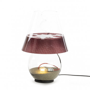 Emporium Lampada da terra da esterno in vetro diffusore in plexiglass piccola 1 luce Bonbonne