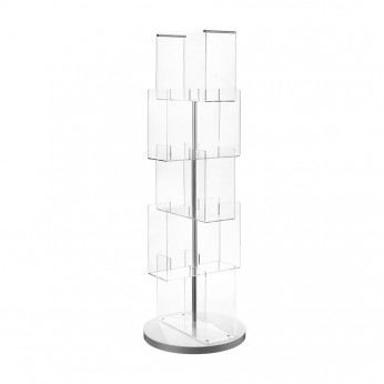 Emporium Libreria da terra con struttura in plexiglass dal design moderno Babele