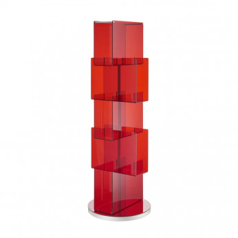 Emporium Libreria da terra con struttura in plexiglass dal design moderno Babele