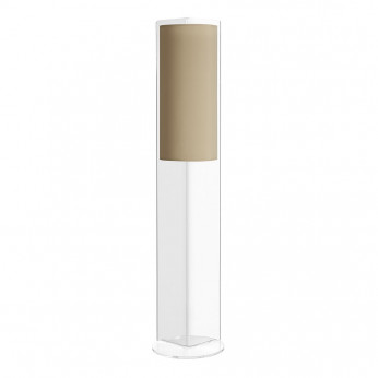 Emporium Piantana con struttura in plexiglass trasparente e diffusore in tessuto Suri