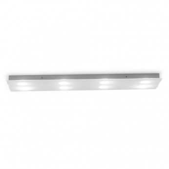 Emporium Plafoniera rettangolare con diffusore in plexiglass con 8 lampadine Domino