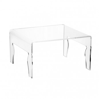 Emporium Tavolino da salotto quadrato con struttura in plexiglass da design moderno Naif