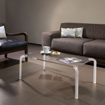 Emporium Tavolino da solotto rettangolare in plexiglass dal design moderno Finny