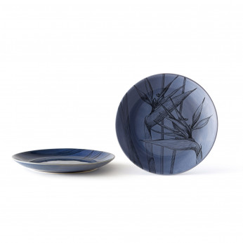 Evviva Set 4 Piatti piani in ceramica Flora
