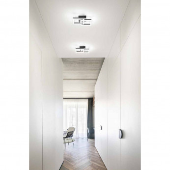 Fabas Luce Plafoniera da soffito a led con struttura in metallo e metacrilato grande Bard