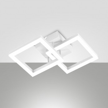 Fabas Luce Plafoniera da soffito a led con struttura in metallo e metacrilato grande Bard