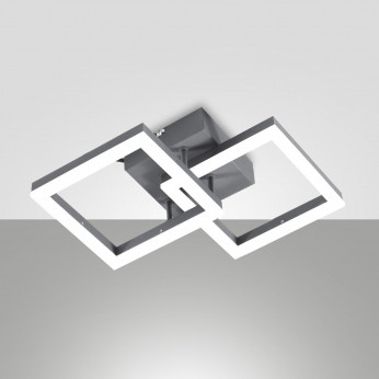 Fabas Luce Plafoniera da soffito a led con struttura in metallo e metacrilato grande Bard