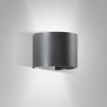 Fabas Luce Applique LED da esterno in alluminio rotonda dal design moderno Cody