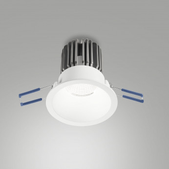 Fabas Luce Faretto da incasso in alluminio tondo con diffusore a led Toodle