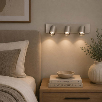 Fabas Luce Faretto da parete 3 luci con struttura in alluminio dal design moderno Modo