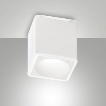 Fabas Luce Faretto da soffitto a LED cubico in alluminio Coiba
