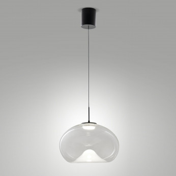 Fabas Luce Lampada a sospensione di design moderno a LED dimmerabile diffusore in vetro Brena