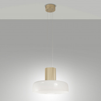 Fabas Luce Lampada a sospensione moderna a LED dimmerabile diffusore in vetro Lunar
