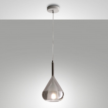 Fabas Luce Lampada a sospensione moderna con struttura in metallo e diffusore in vetro Lila