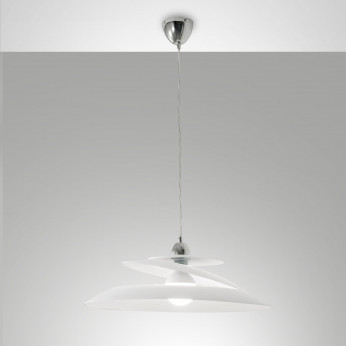 Fabas Luce Lampada a sospensione moderno con struttura in metallo e paralume in vetro Aragon