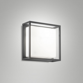 Fabas Luce Lampada da parete da esterno quadrata con portalampada E27 Glammy