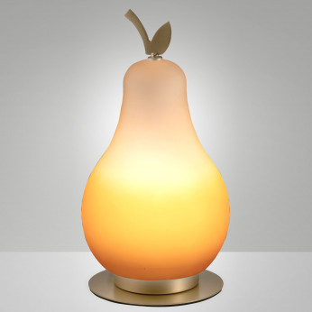 Fabas Luce Lampada da tavolo a LED moderna in metallo e diffusore in vetro soffiato Wilma