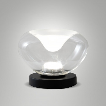 Fabas Luce Lampada da tavolo a led struttura in metallo e diffusore in vetro borosilicato Brena