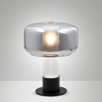Fabas Luce Lampada da tavolo struttura in metallo e vetro borosilicato da design moderno Flick