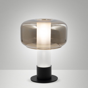 Fabas Luce Lampada da tavolo struttura in metallo e vetro borosilicato da design moderno Flick