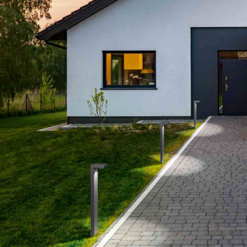 Fabas Luce Paletto luce da giardino a LED in alluminio dal design moderno Swen