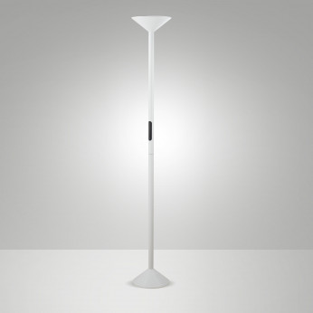 Fabas Luce Piantana a led dal design moderno in metallo e diffusore in metacrilato Tratto