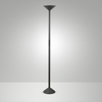 Fabas Luce Piantana a led dal design moderno in metallo e diffusore in metacrilato Tratto