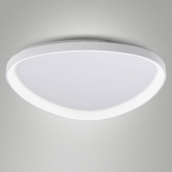 Fabas Luce Plafoniera a LED in metallo con diffusore grande in metacrilato Quirk