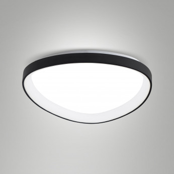 Fabas Luce Plafoniera a LED in metallo con diffusore medio in metacrilato Quirk