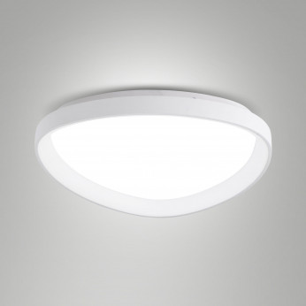 Fabas Luce Plafoniera a LED in metallo con diffusore medio in metacrilato Quirk