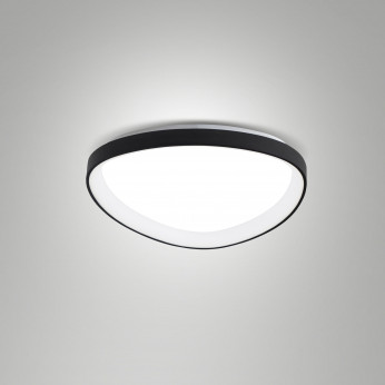 Fabas Luce Plafoniera a LED in metallo con diffusore piccolo in metacrilato Quirk