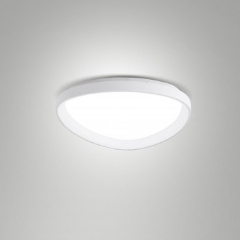 Fabas Luce Plafoniera a LED in metallo con diffusore piccolo in metacrilato Quirk