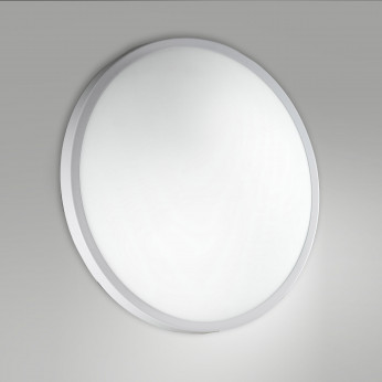 Fabas Luce Plafoniera da soffitto grande in metallo e diffusore vetro in lastra Plaza