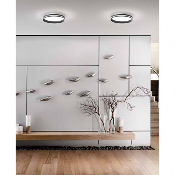 Fabas Luce Plafoniera moderna a LED con struttura in metallo e metacrilato media Isy