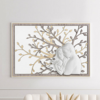 Bongelli Preziosi Quadro moderno grande in legno "la famiglia abbracciata" in diverse colorazioni