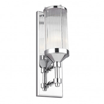 Feiss Applique a parete in acciaio con diffusore in vetro a LED a 1 luce G9 Paulson
